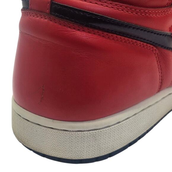 Nike Red & Navy Blue Air Jordan 1 Retro High OG David Letterman Sneaker - Picture 9 of 11